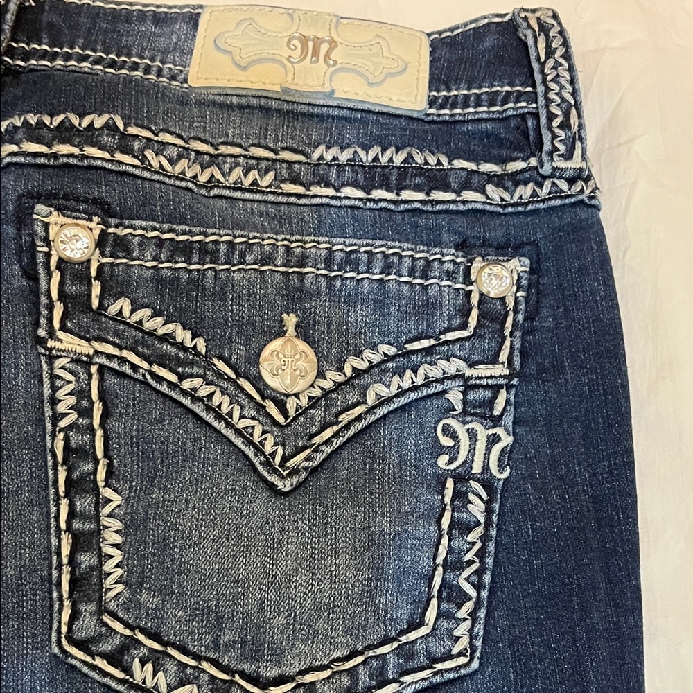 Miss Me Dark Blue Chloe Boot Jeans - Picture 9 of 16